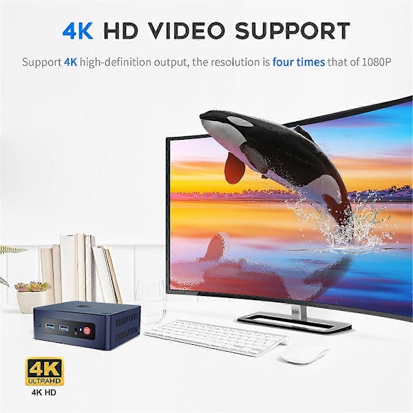 8G+256G Computer Host Mini S N5095 PC Quad-core 4K UHD (EU)