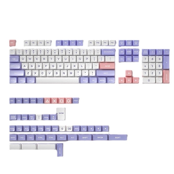 150 Tangenter Tangentbord PBT Double-shot Tangenthattar DSA PBT Profil Tangenthattar A
