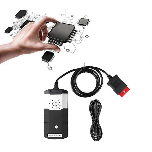 OBD2 Kodläsare Dubbelkort Bluetooth Feldetekteringsenhet Svart