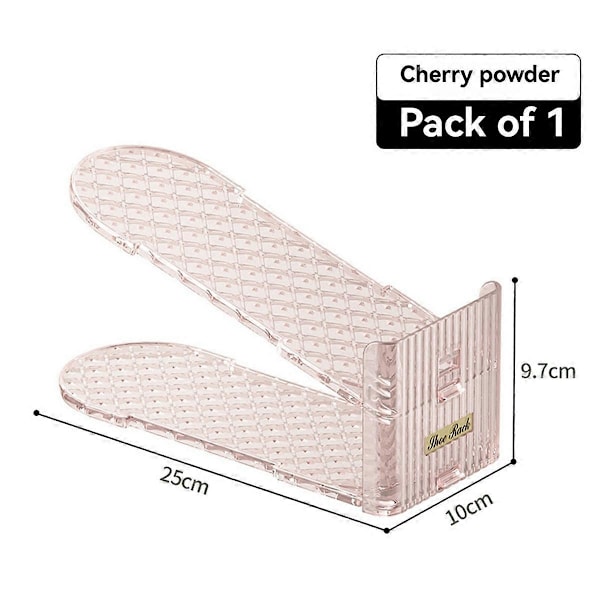Skohylla Organizer, Utrymmesbesparande Staplare (Klar, 3-pack) C