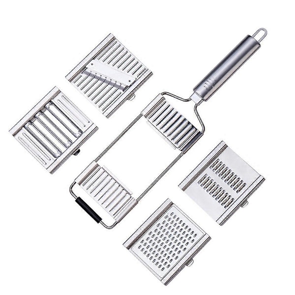 Rostfritt Stål Handskydd Grönsak Potatis Rädisa Pommes Frites Multifunktion Rivjärn Skivare Grönsaksskärare