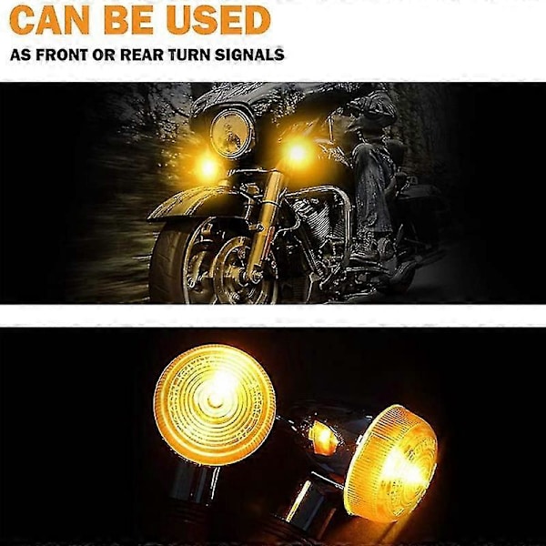 Motorcykel Blinkers Krom Fram Bakljus för Bobber Chopper (4 st)