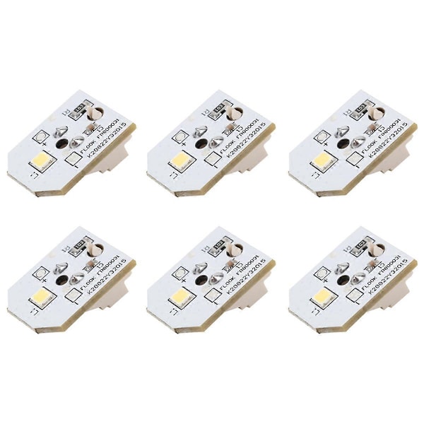 6 st WR55X11132 LED-lampa för kylskåp