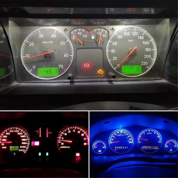 20 stk. T5 LED-lys for bilens dashbordpanelindikator, 3030-3SMD-Blå