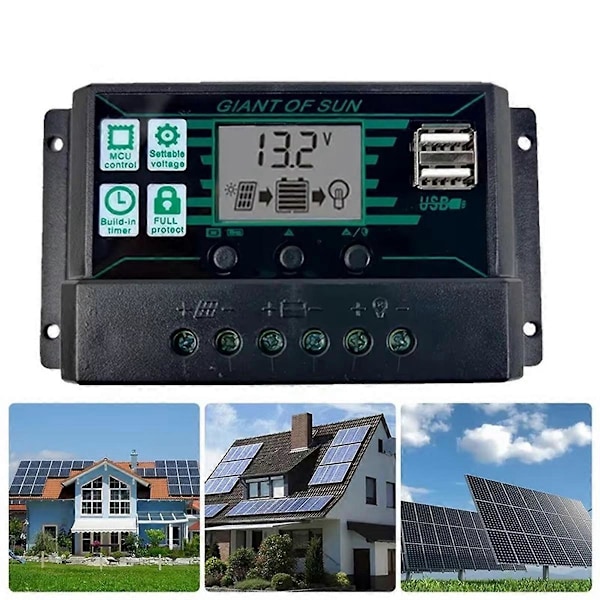 Solarladdningsregulator 12V 24V Solpanel PV-regulator för Lifepo4 Litium GEL Blybatteri 80A