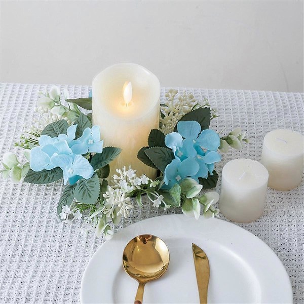 Bröllops Ljusstake Krans Konstgjorda Blommor Växter Ljus Aromaterapi Ringhållare Bordsdekoration Champagne