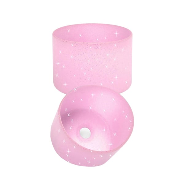2 st Silikonkoppskydd för Owala Vattenflaska 24oz 32oz Halkskyddande Skyddshylsa för FreeSip Flaskor BPA-Fri Diskmaskinsäker Bottenstötfångare C Glitter Pink 32oz