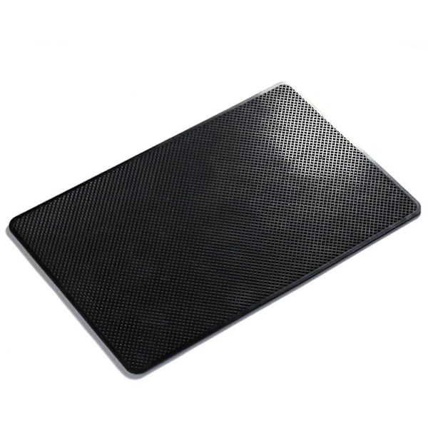 Musta auton kojelaudan pidike matto matkapuhelimen pidike liukueste silikoninen tahmea alusta 27x15cm