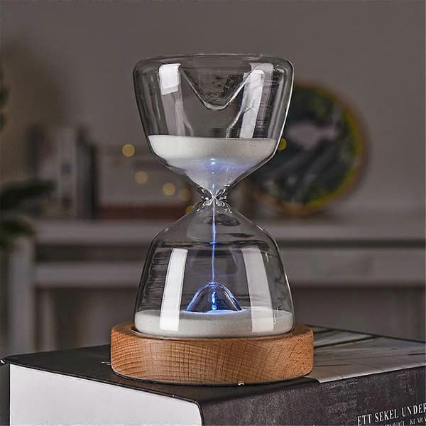 15 Minuter Självlysande Fjärrkontroll Glas Timglas Sand Timer