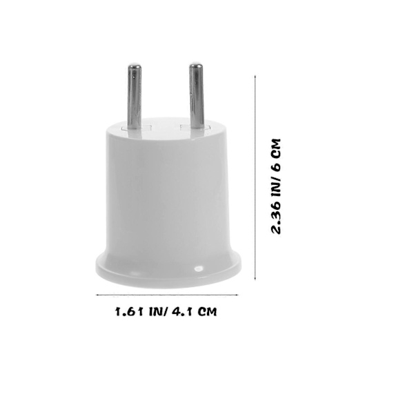 3 stk. lysfatnings-til-stik-adapter E27/E26 pærefatningsadapter EU-stik