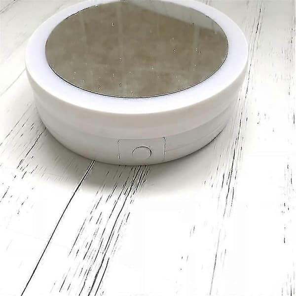 Ed Sammenleggbart Sminkespeil, 10x/1x Forstørrelse Dobbeltsidig, 5.9inch LED-Speil For Reise