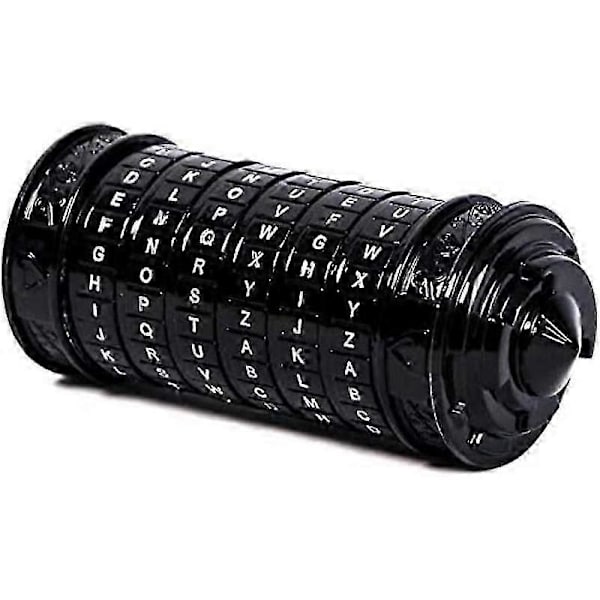 2025 SBSGV Cryptex Da Vinci -koodi minilukko pulmapelit piilotetuilla lokeroilla Ystävänpäivälahjat, messinki Black