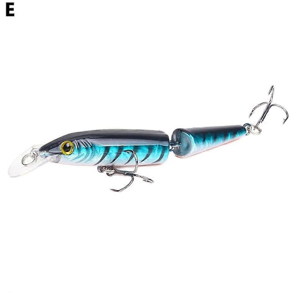 Artificiellt Crankbait Multi Jointed Fiske Bete 10.5cm/9g 2-segments Hårt Bete E