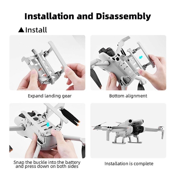 För MINI 4 PRO Booster Ställ Multifunktionell Släde Landningsställ Landningsskyddsram Höjdökningstillbehör
