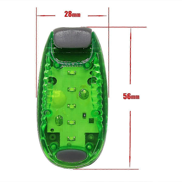 2kpl Led-turvavalot S Koirat Bonus Juoksu Klipsikiinnitteinen Strobe Hyvä Näkyvyys 3 Tilaa Juoksijoille Pyöräilyyn Green