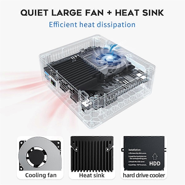 8G+256G Computer Host Mini S N5095 PC Quad-core 4K UHD (EU)