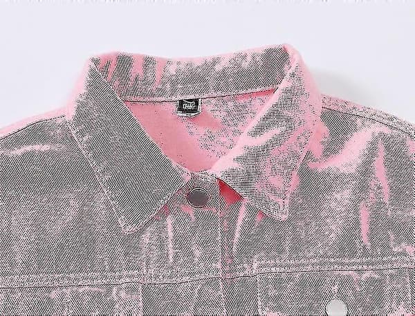 Denimjakke for kvinner PINK M