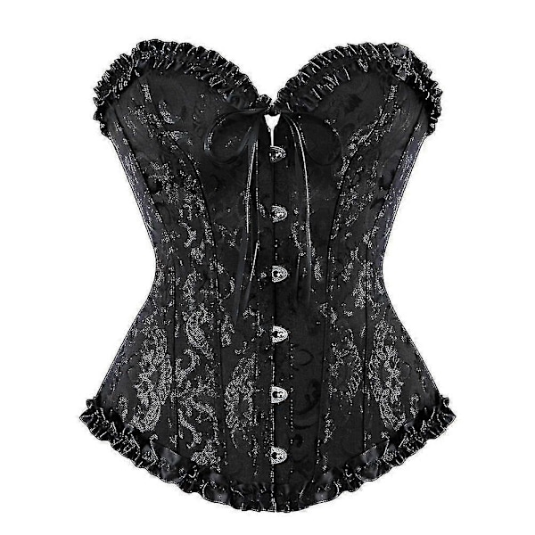 Seksikkäät korsettimekot naisille, plus-koko, ylitoppa burleski-korsetti ja minihame-setti, tutu-korsetti only Corset 4XL
