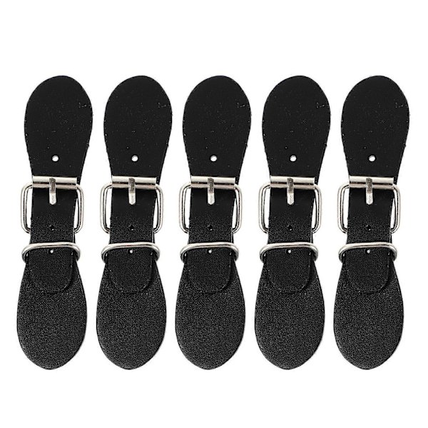 5 Par PU-Läder Toggle-Spännen Klänningsbältesknappar Spänne Kappfäste Spännen
