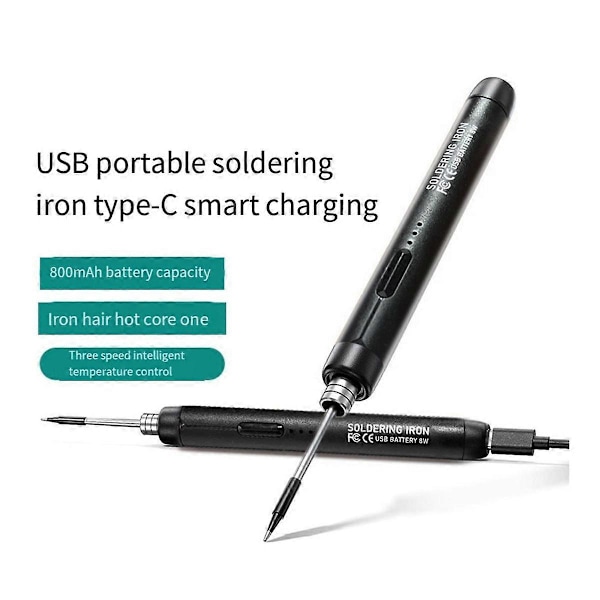 5V Micro-USB Kolvaussarja, akulla varustettu langaton kolvi kannettava sähköhitsauskone juotostin kynä sininen