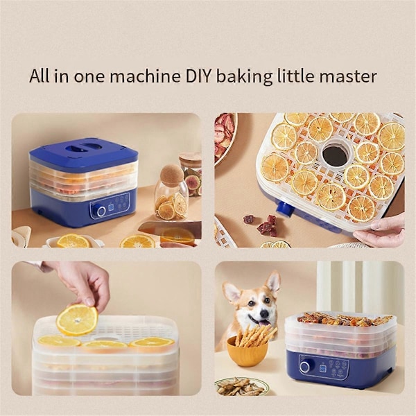 Smart Elektrisk Mattork Frukt Grönsaksdehydrator EU-kontakt