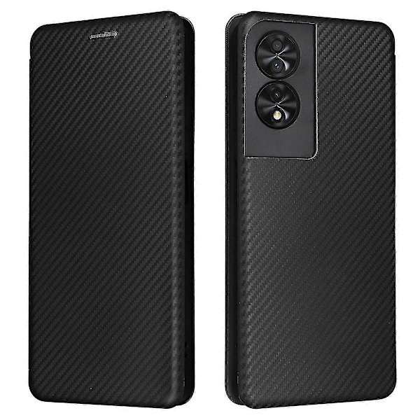 Tcl 40 Nxtpaper -nahkakotelo, jossa korttipaikat, puhelinkotelo magneettisella sulkimella Black