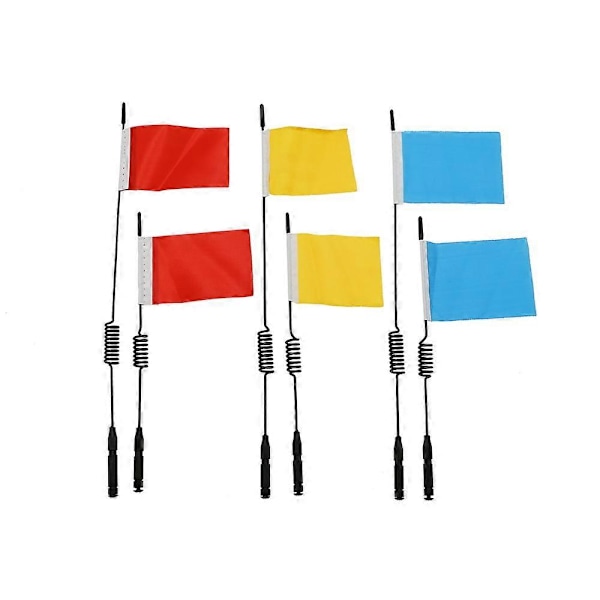 2 st 190 290 mm Dekorativ metallantenn och flagga för 1/10 RC Crawler Car Axial SCX10 90046 TRX4 D90,3