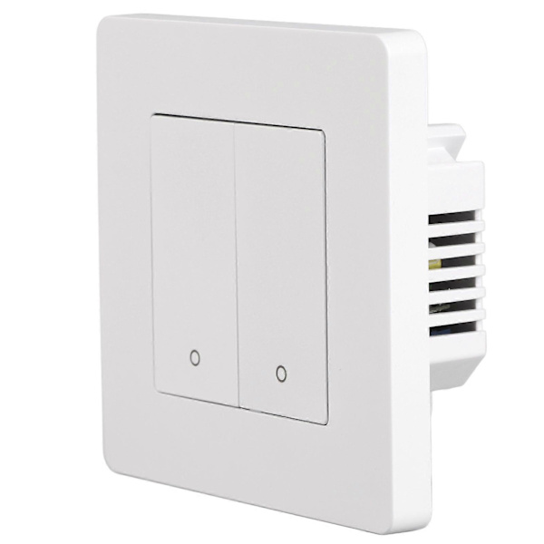 Smart Ljusbrytare för Zigbee 2 Grupper Timing Dimning Omvänd Dubbel Kontroll Smart Brytarpanel AC100240V Vit
