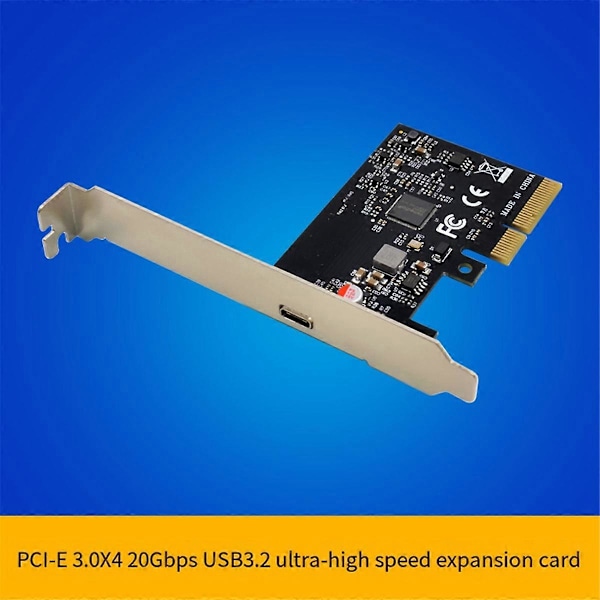 USB3.2 PCI-E -laajennuskortti USB 3.0 PCIe X4 20 Gbps:n teollisuusnopeus
