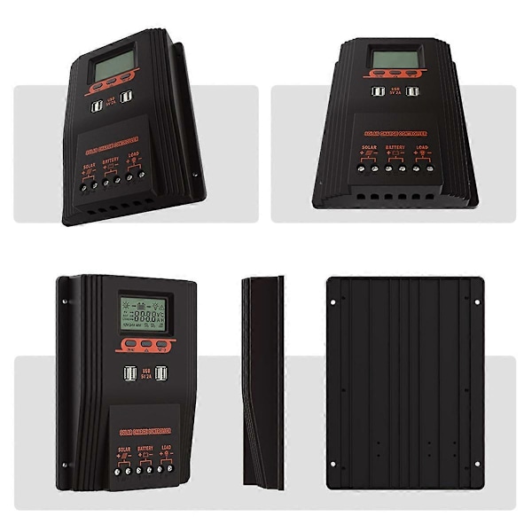MPPT/PWM Solcelle Oplader Controller 80A Solpanel Regulator