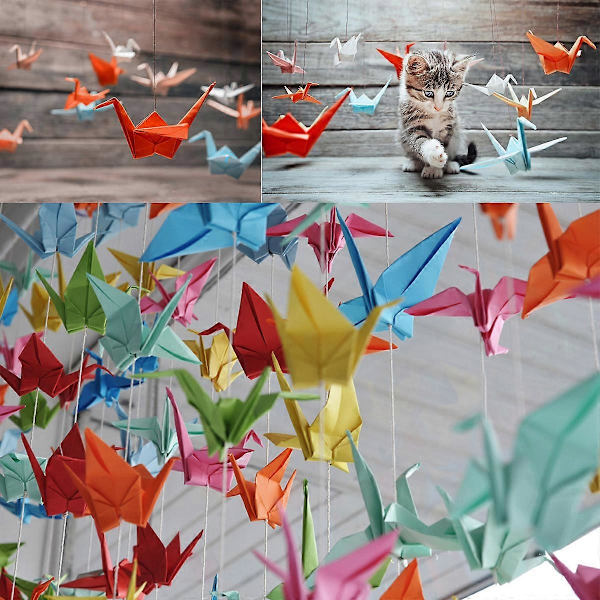 50 ark livfulla färger enkelsidig origamipapper fyrkantigt ark för konst- och hantverksprojekt 10 * 10 cm