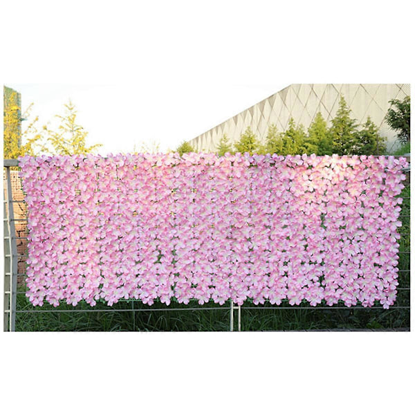 Lilla hortensia Kunstig Blomsterhegn Vandtætte Blade UV