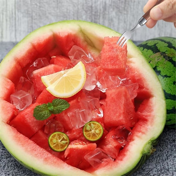 2-i-1 Fruktskärare i Rostfritt Stål, Vattenmelonskärare, (3 ST)