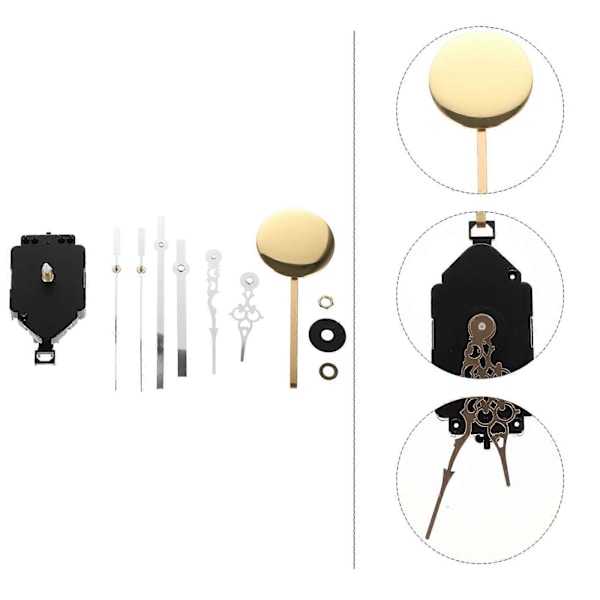 1 Set Tyst Klockrörelse Klockdelar Precision Quartz Klockrörelsedelar