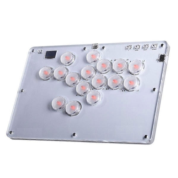 Arcade-ohjain 16 näppäimellä, joystick-ohjain katutaisteluun PC:lle///Switchille/Steamille – tukee Hot Swap SOCD Turbo RGB:tä