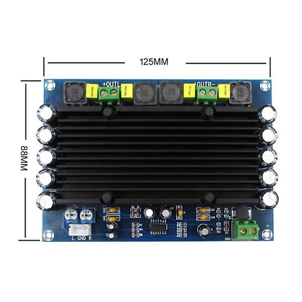 XH-M546 Förinställd Försteg TPA3116D2 Dubbelkanal 2X150W Inbyggd Ljud Ultra Hög Effekt Digital Förstärkare