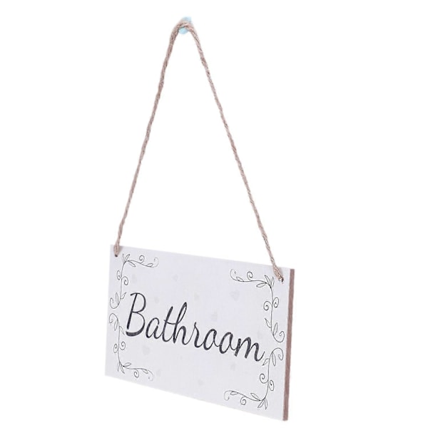 Badeværelse - Shabby Træ Hjemmeindretning Dørskilt / Plade