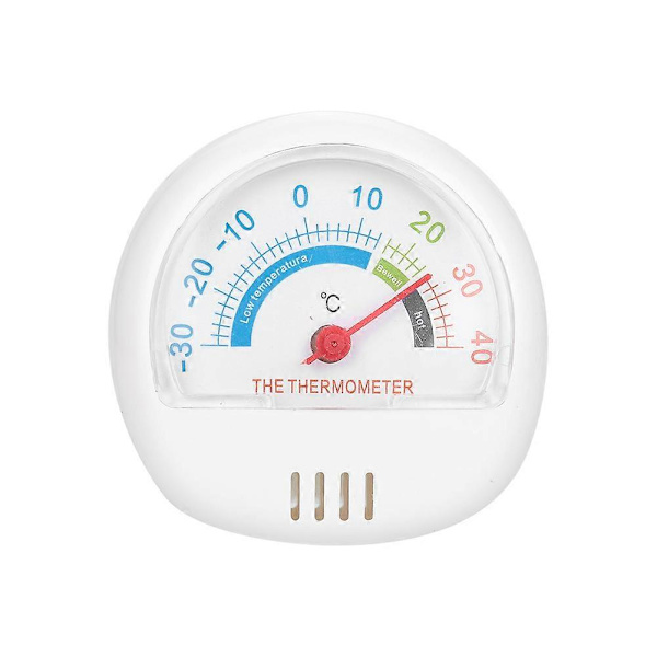 Kylskåpstermometer med stor urtavla (Mekanisk Vit)
