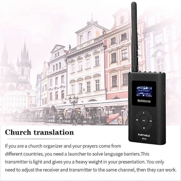 Retekess FT11 FM Lähetin Mikrofonit Langaton MIC Lähetin