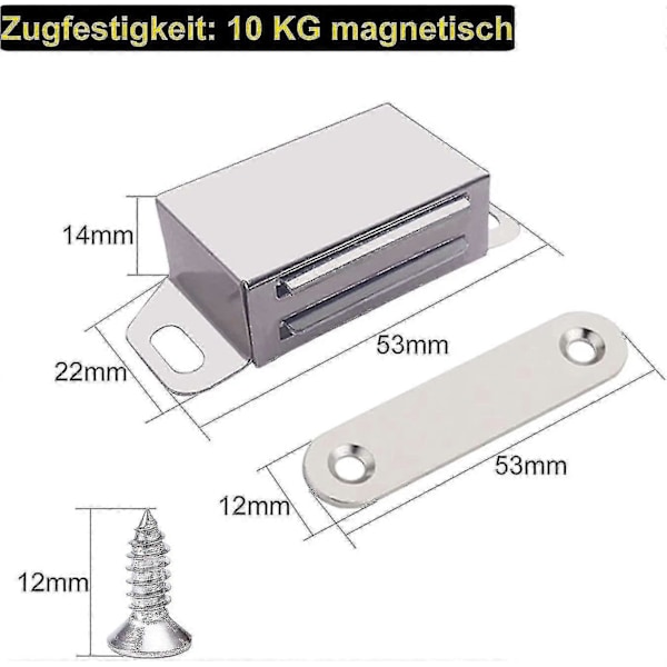 Magnetisk Lås Skåpdörr Magnet - Magnetiska Lås Dörrmagneter Dörrstängare Dörrmagnet Möbel M
