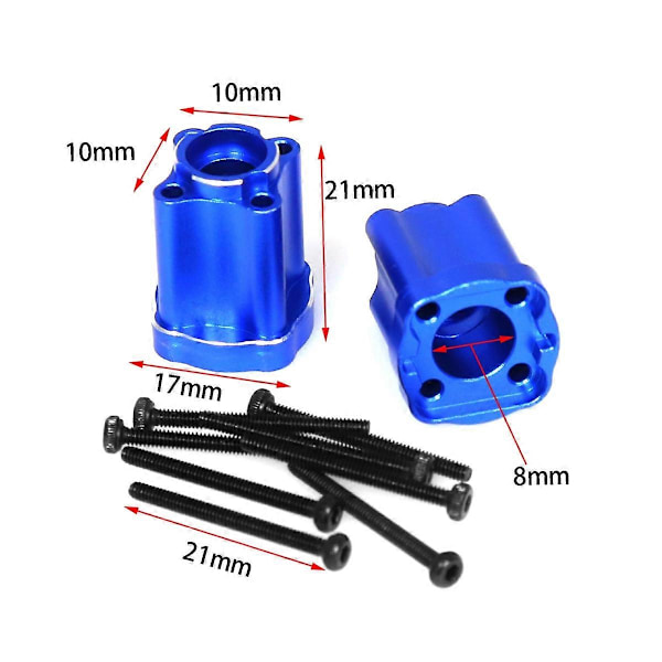 RC Bil Uppgradering Bakre Kopp Kit för 1/18 Mini Truck Blå