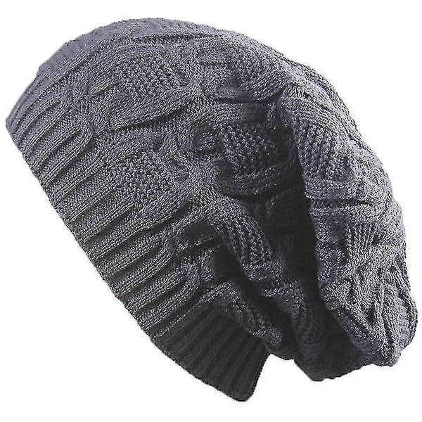 Unisex Casual Mössa Oversize Stickad Ski Snowboard Termisk Mössa