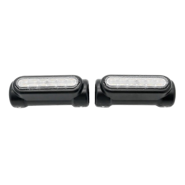 2 Par Motorcykel LED Highway Bar Switchback Körljus/Blinkers - Svart Silver