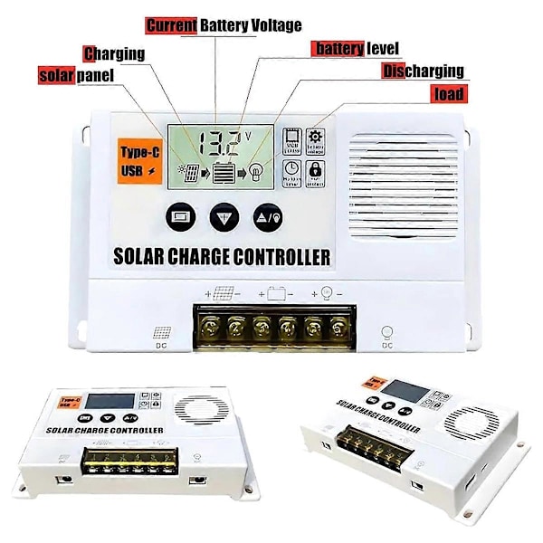 12/24V 30A PWM Solarladdningsregulator, Solpanelregulator