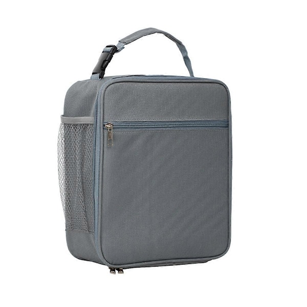 Lunchväska för Män Kvinnor Kapacitet Lunchbox Återanvändbara Lunchväskor (Grå)