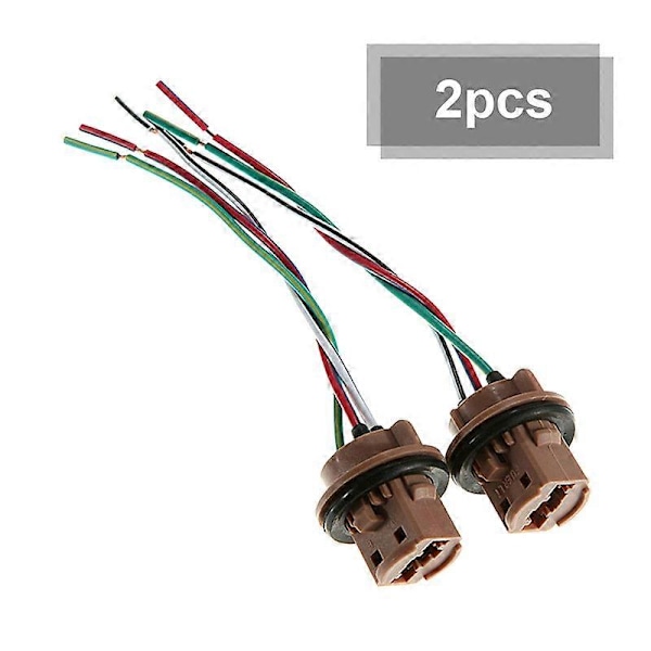 2 st 7443 T20 Hona Broms Blinkers Glödlampa Hållare Sockel Adapter Kabelstam