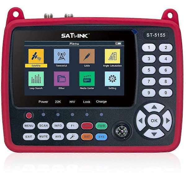 MPEG4 265 Satellitsignalfinder 4,3 Tommer Skærm EU-STIK