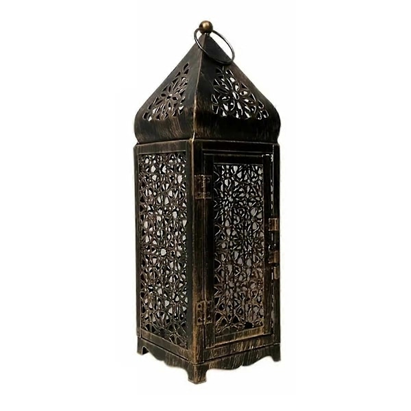 Metall Vintage Vindljuslykta, Bordsdekoration, Inget Ljus ZTFD-48L