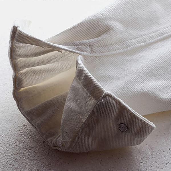 Dame Vår- og høstjakker Varm Solid Lang Eeve Denim Jakke Yttertøy White XXL
