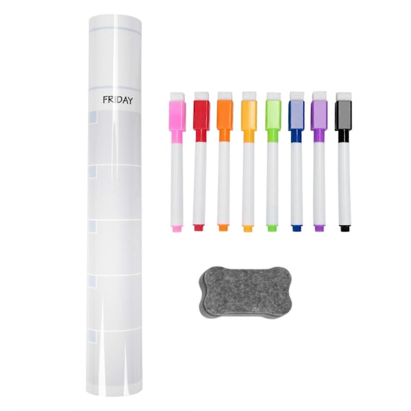 A3 Magnetisk Whiteboard Torr Radering Kalender Set för Kylskåp 17X12 tum